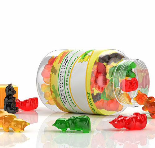gummy bear counting and packing line